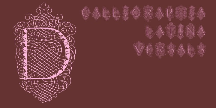 Пример шрифта Calligraphia Latina Versals Two #1