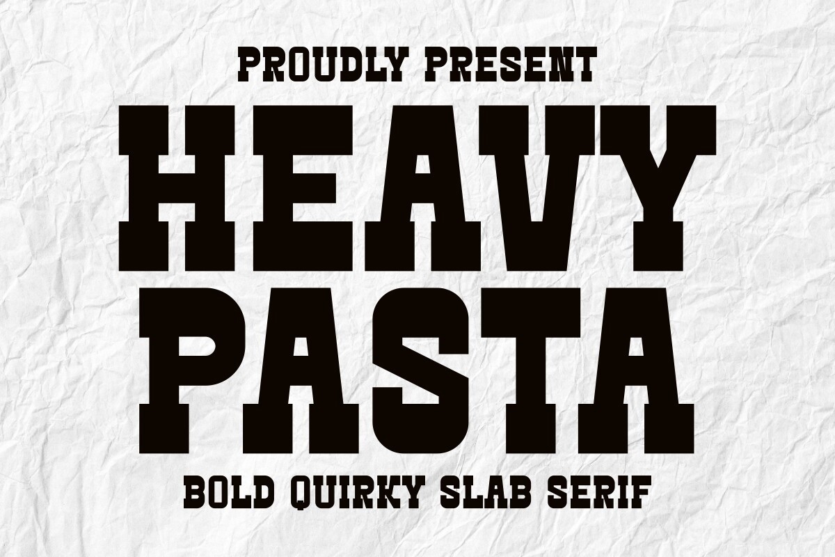 Пример шрифта Heavy Pasta #1