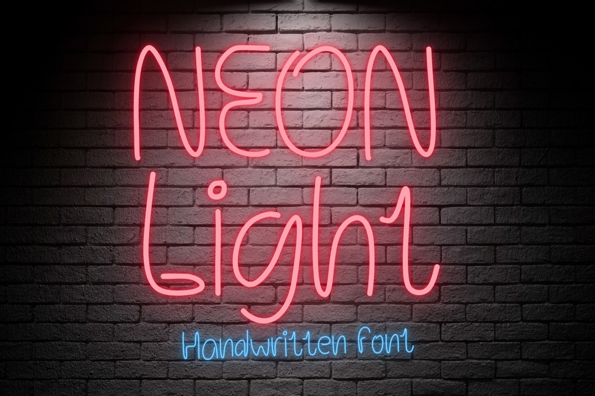 Пример шрифта Neon Light #1