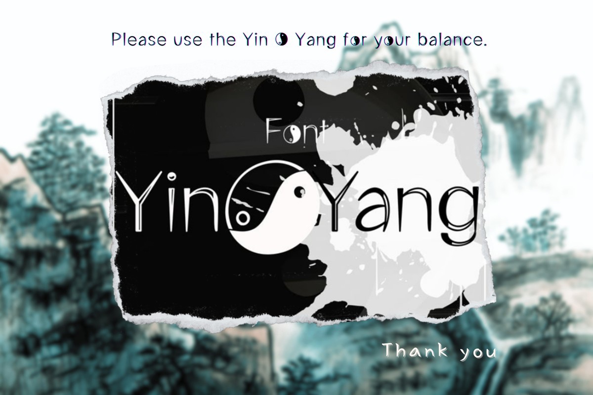 Пример шрифта YiN O YanG #1