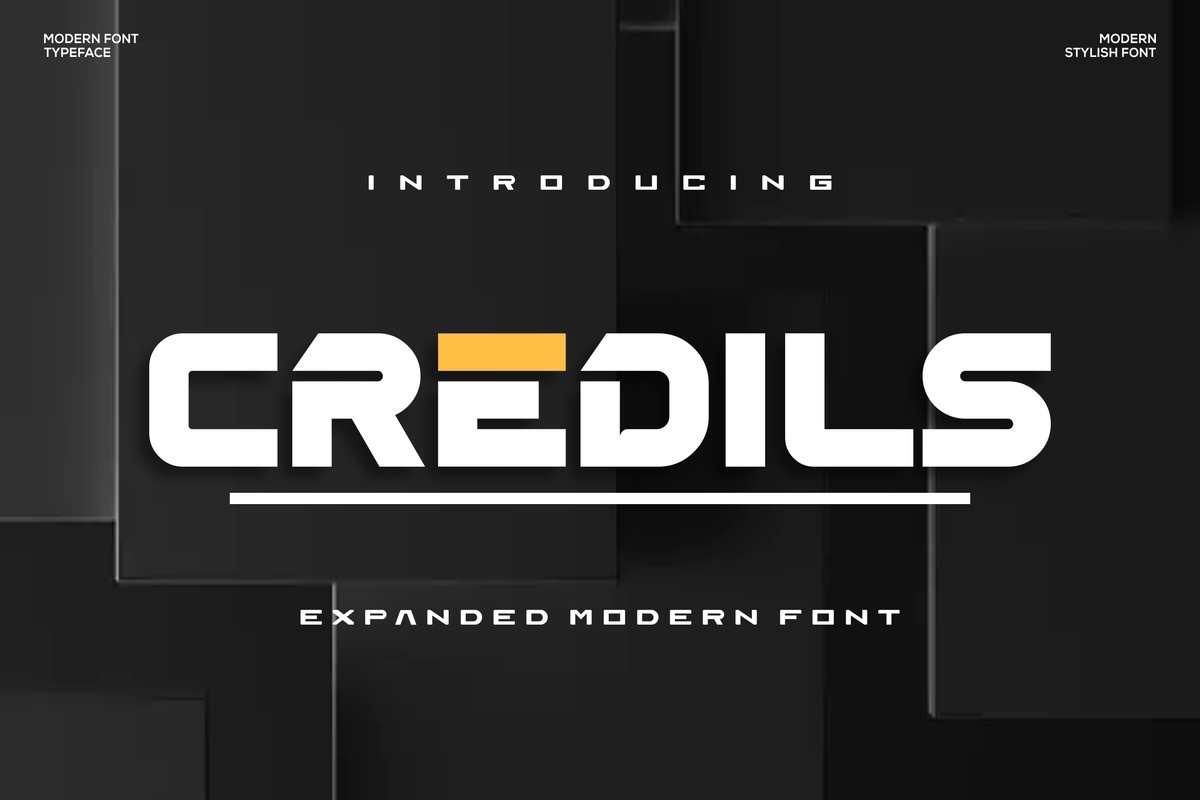 Пример шрифта Credils #1
