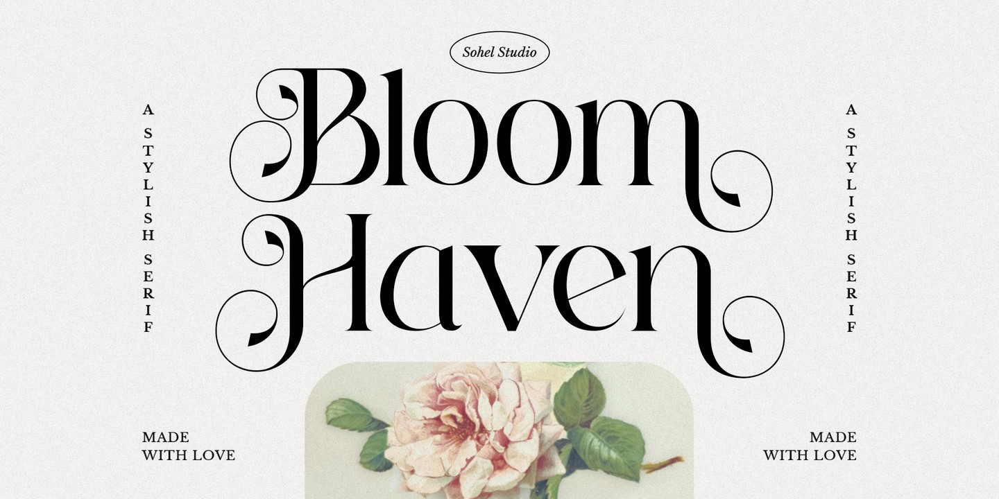 Пример шрифта Bloom Haven #1