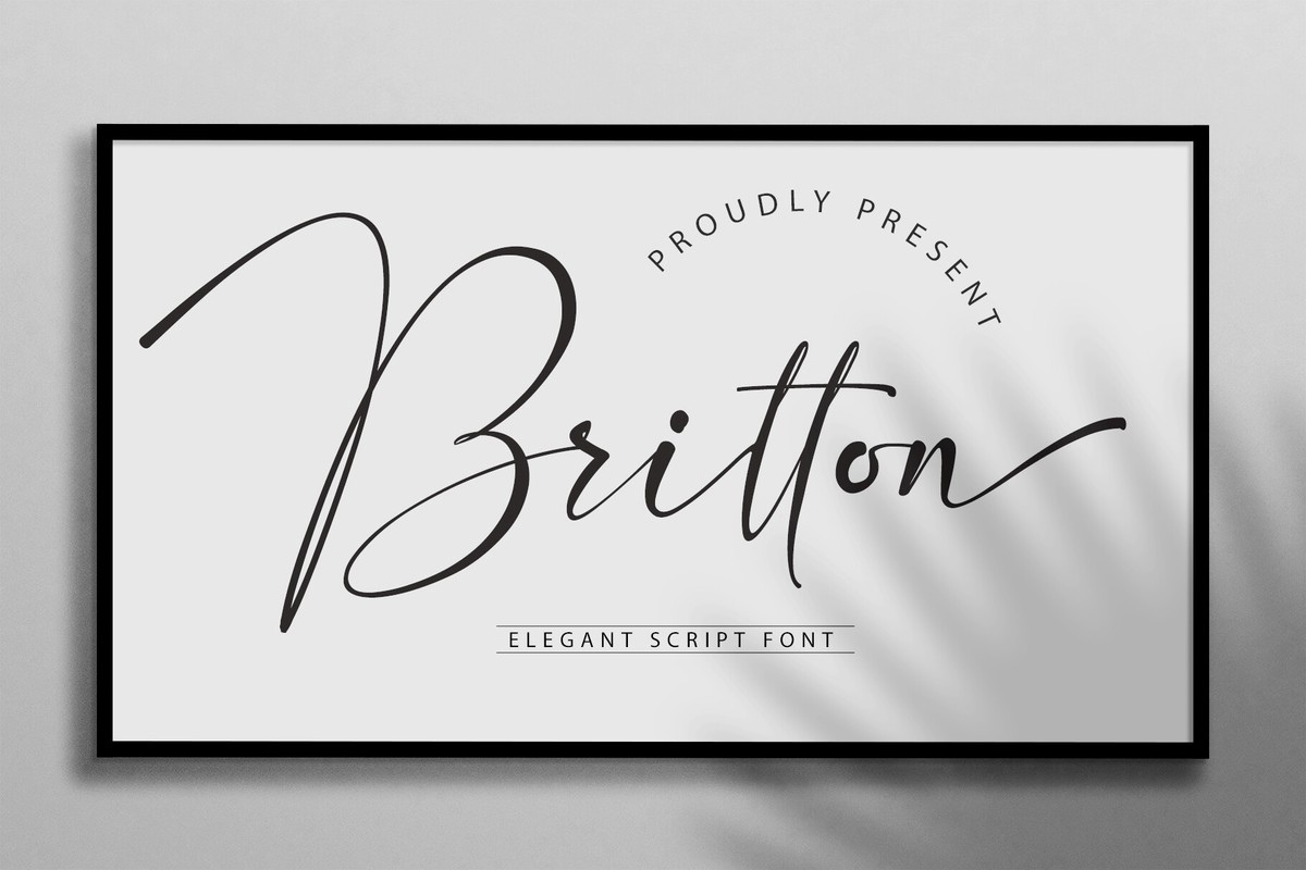 Пример шрифта Britton #1