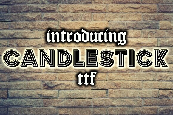 Пример шрифта Candlestick #1