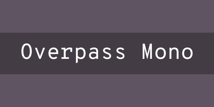 Шрифт Overpass Mono