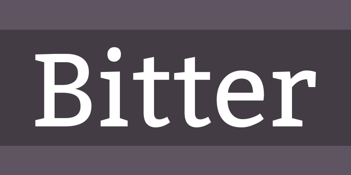 Шрифт Bitter