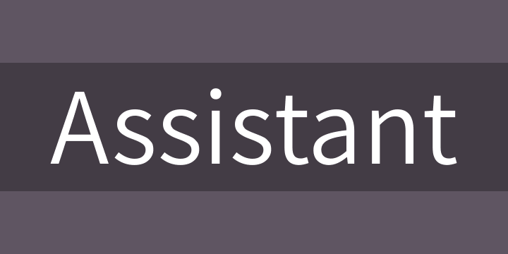 Шрифт Assistant