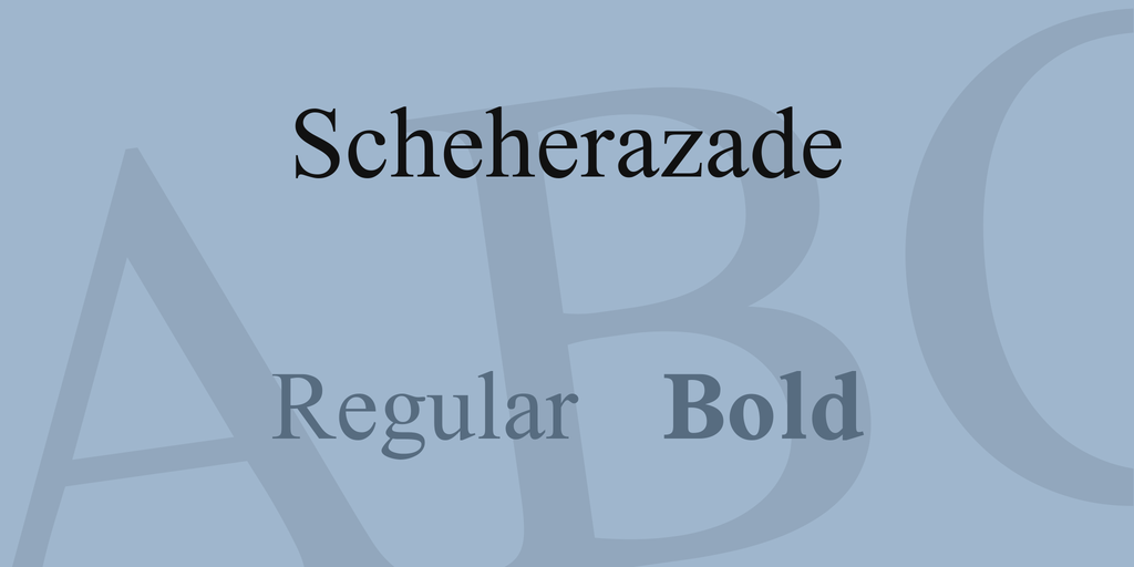 Шрифт Scheherazade