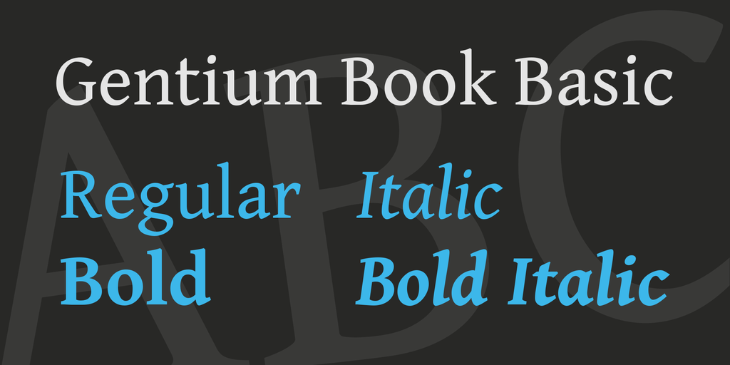 Шрифт Gentium Book Basic