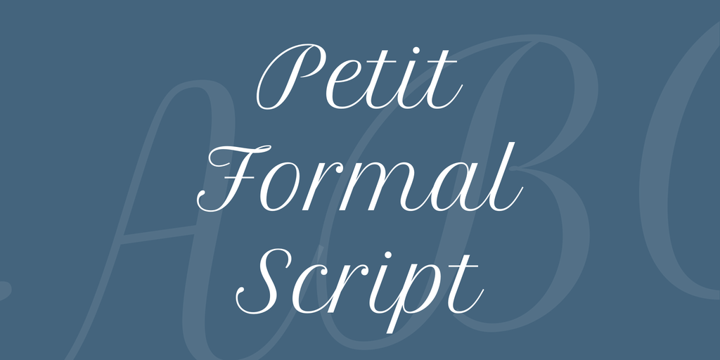 Шрифт Petit Formal Script