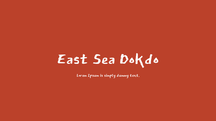 Шрифт East Sea Dokdo