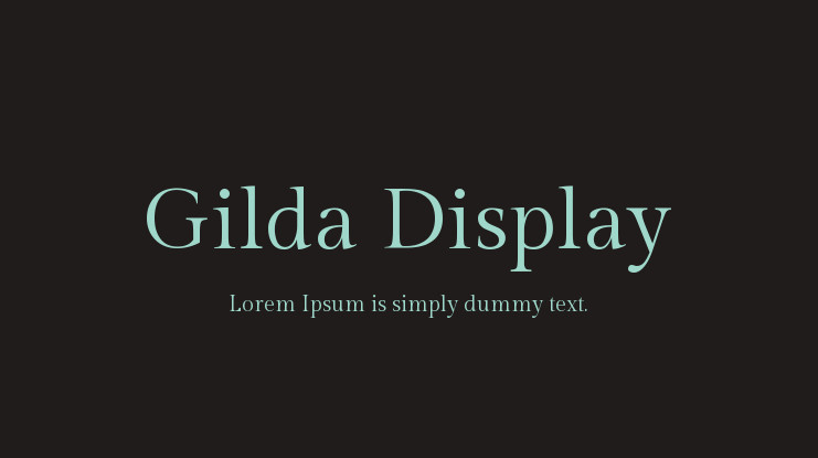 Шрифт Gilda Display