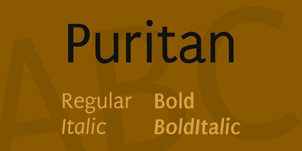 Шрифт Puritan