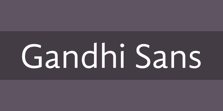 Шрифт Gandhi Sans