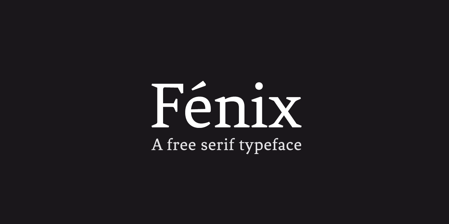 Шрифт Fenix