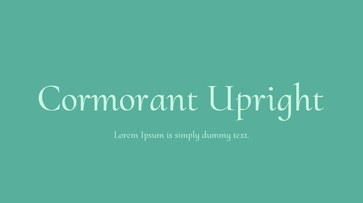 Шрифт Cormorant Upright