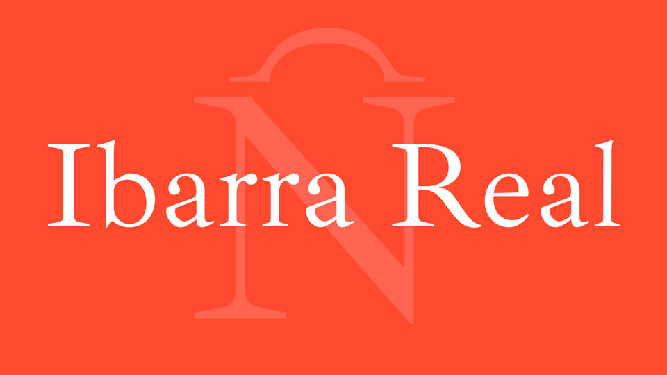 Шрифт Ibarra Real Nova