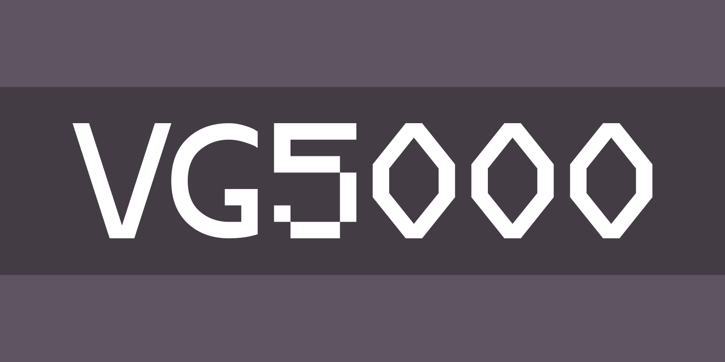 Шрифт VG5000