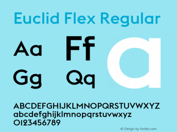 Шрифт Euclid Flex