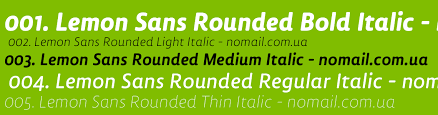 Шрифт Lemon Sans Rounded Condensed