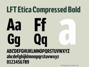 Шрифт LFT Etica Compressed