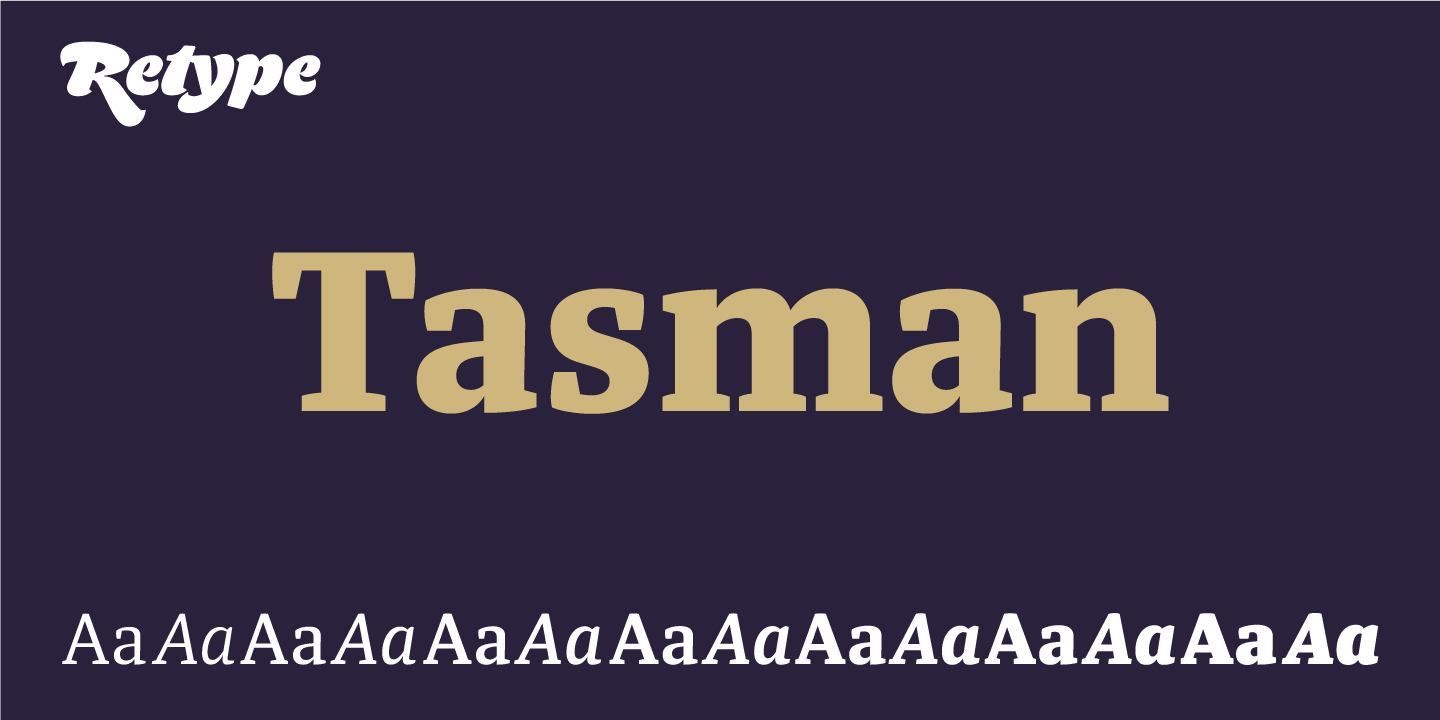 Шрифт Tasman