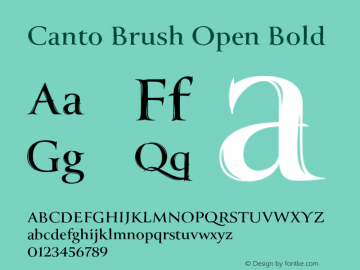 Шрифт Canto Brush Open
