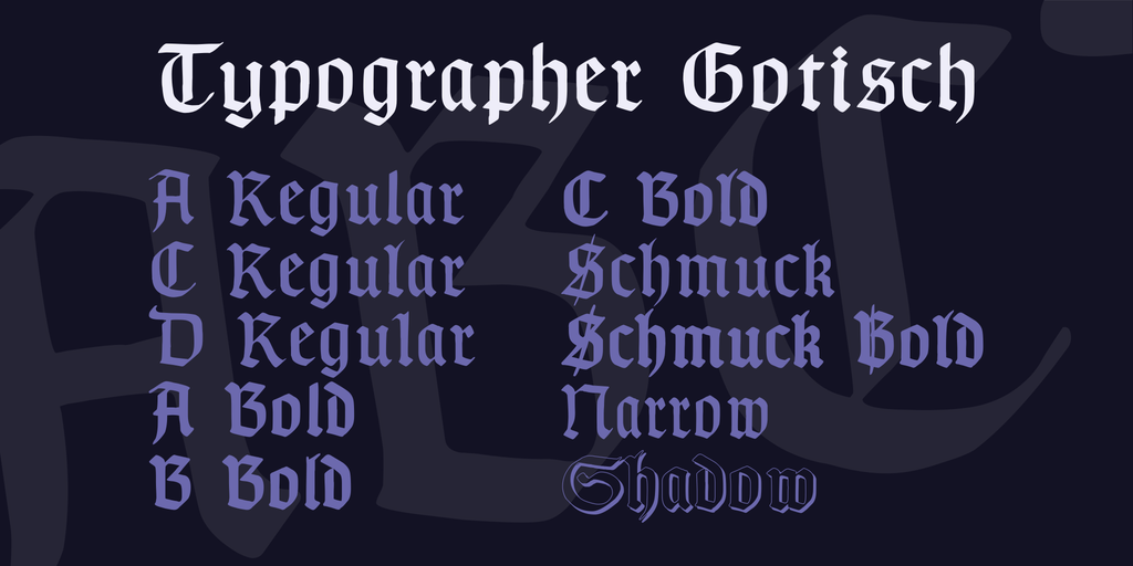 Шрифт Grenze Gotisch