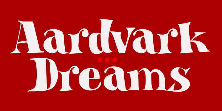 Шрифт Aardvark Dreams