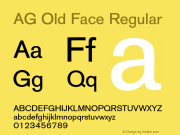 Шрифт AG Old Face