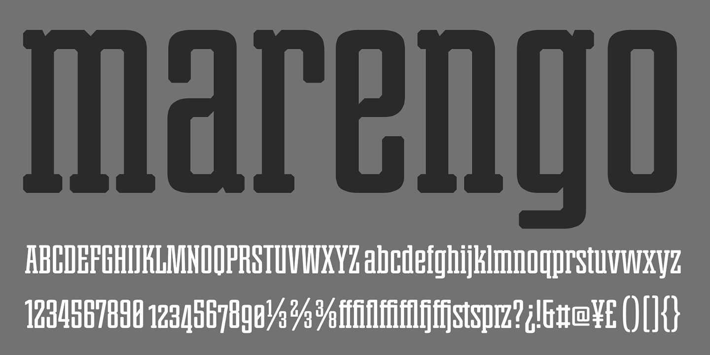 Шрифт Marengo