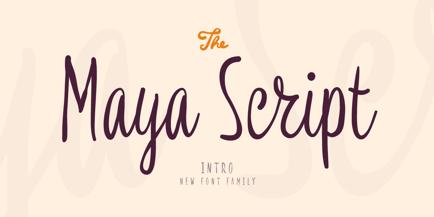 Maya Ari Script Normal Шрифт Maya Script
