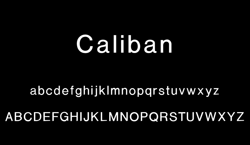 Шрифт Caliban