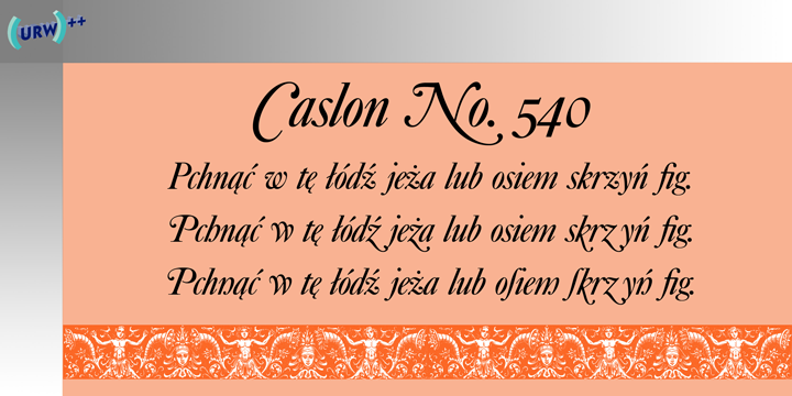 Шрифт Caslon 540