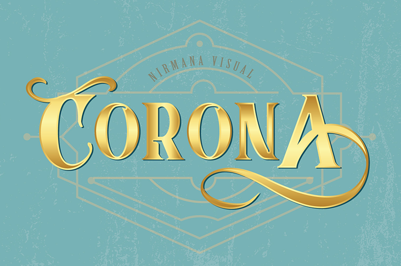 Шрифт Corona