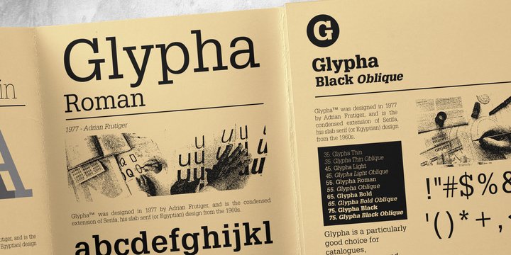 Шрифт Glypha