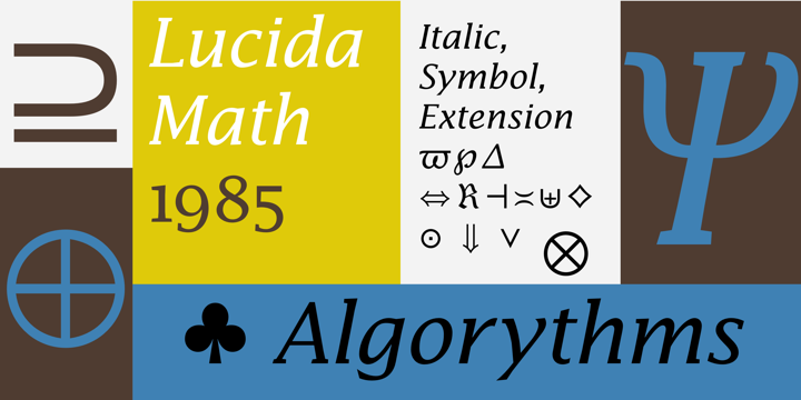 Шрифт Lucida Math