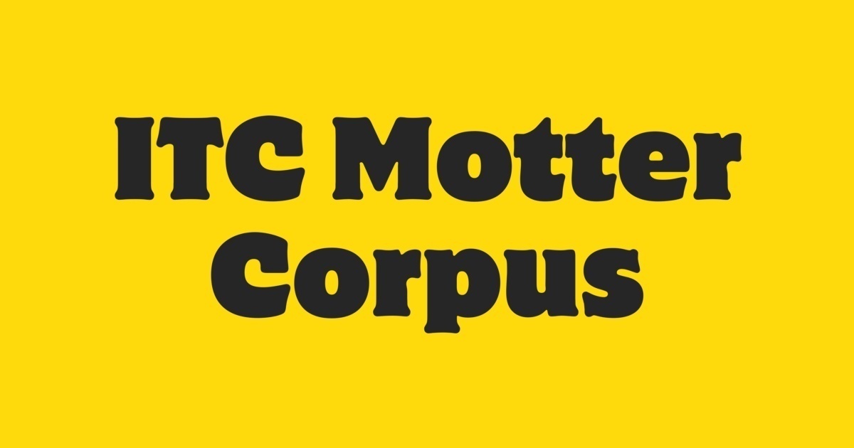 Шрифт ITC Motter Corpus