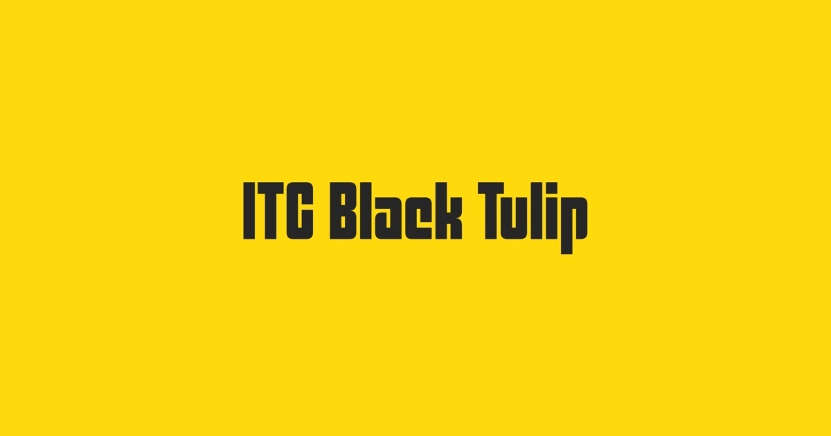 Шрифт ITC Black Tulip