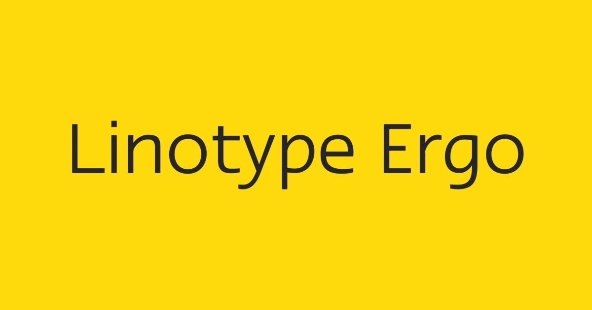 Шрифт Linotype Ergo
