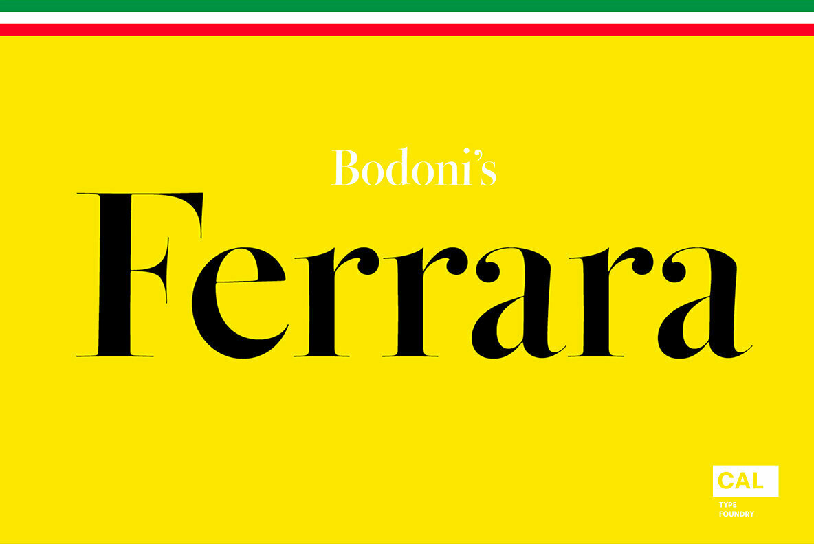 Шрифт Bodoni Ferrara Banner