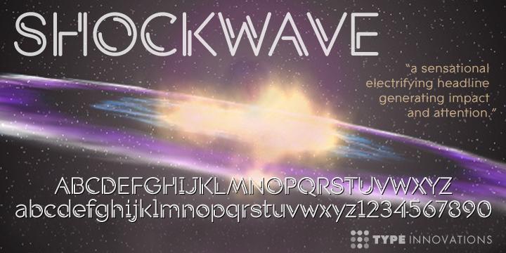 Шрифт Shockwave