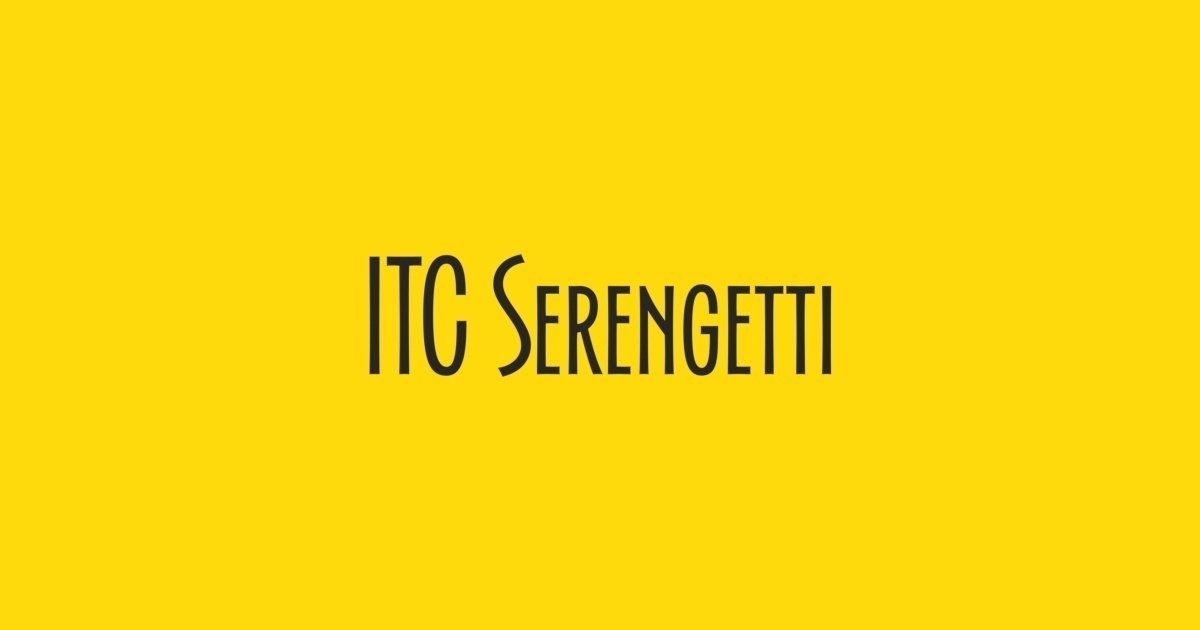Шрифт Serengetti ITC