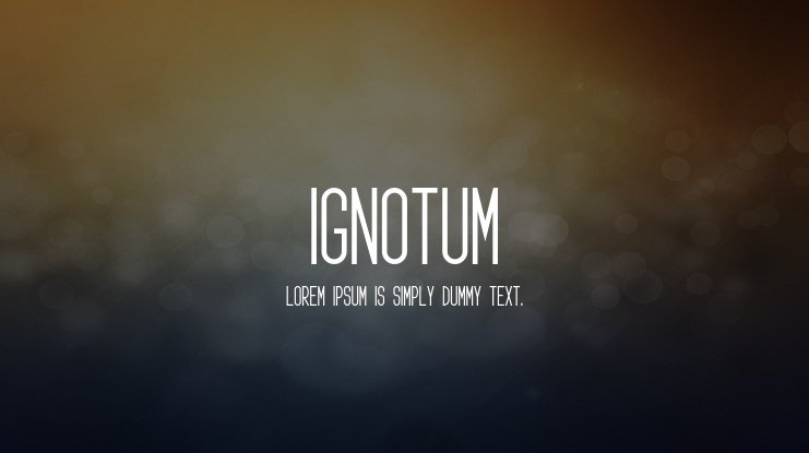 Шрифт Ignotum