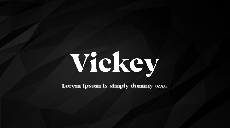 Шрифт Vickey