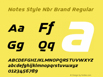 Шрифт Notes Style Nurburgring Brand