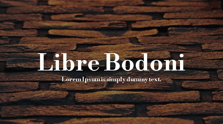Шрифт Libre Bodoni
