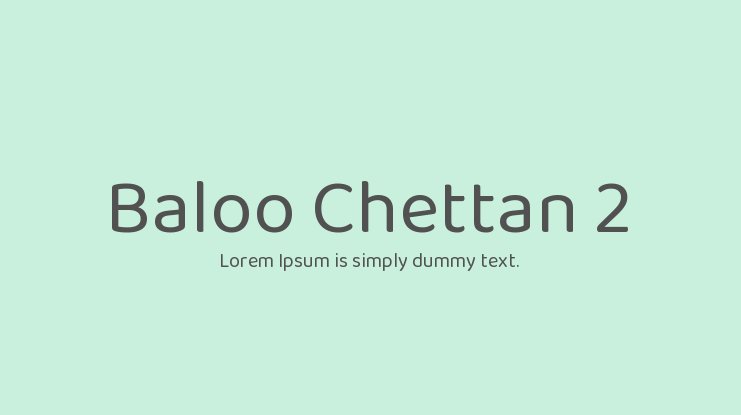 Шрифт Baloo Chettan 2