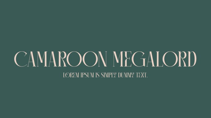 Шрифт Camaroon Megalord