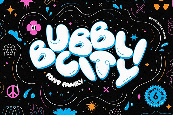 Шрифт Bubblicity